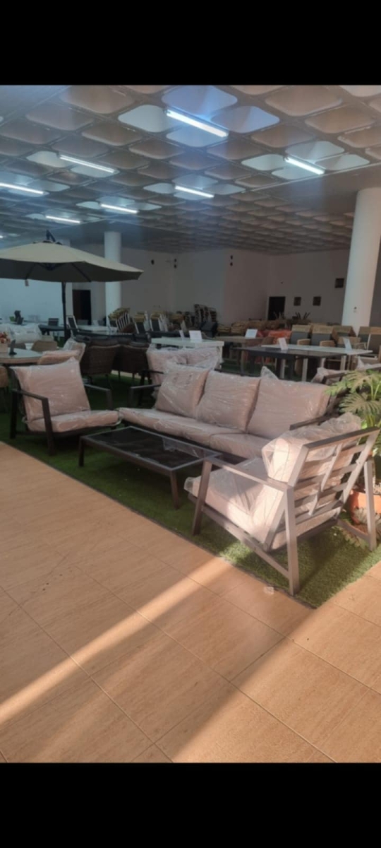 פינת ישיבה מתכת 1+1+3+שולחן אפור עכבר אטינה ATINA SS3612