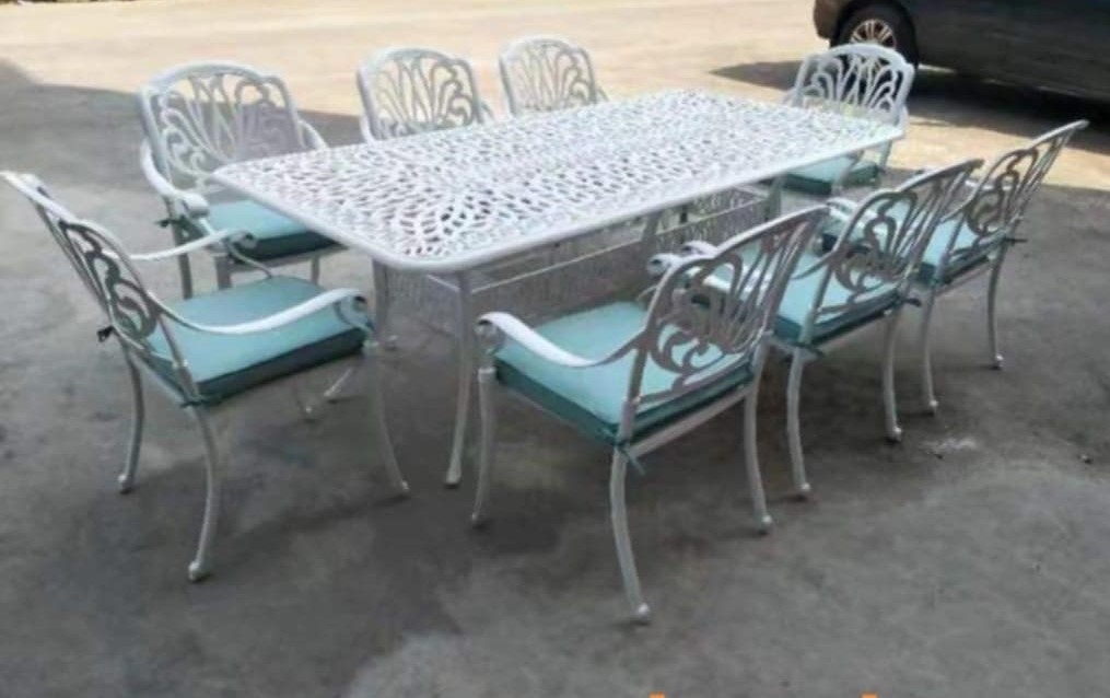 שולחן אלומיניום יצוק לבן 217*105 *73 מוניקה Monica ACT 2820